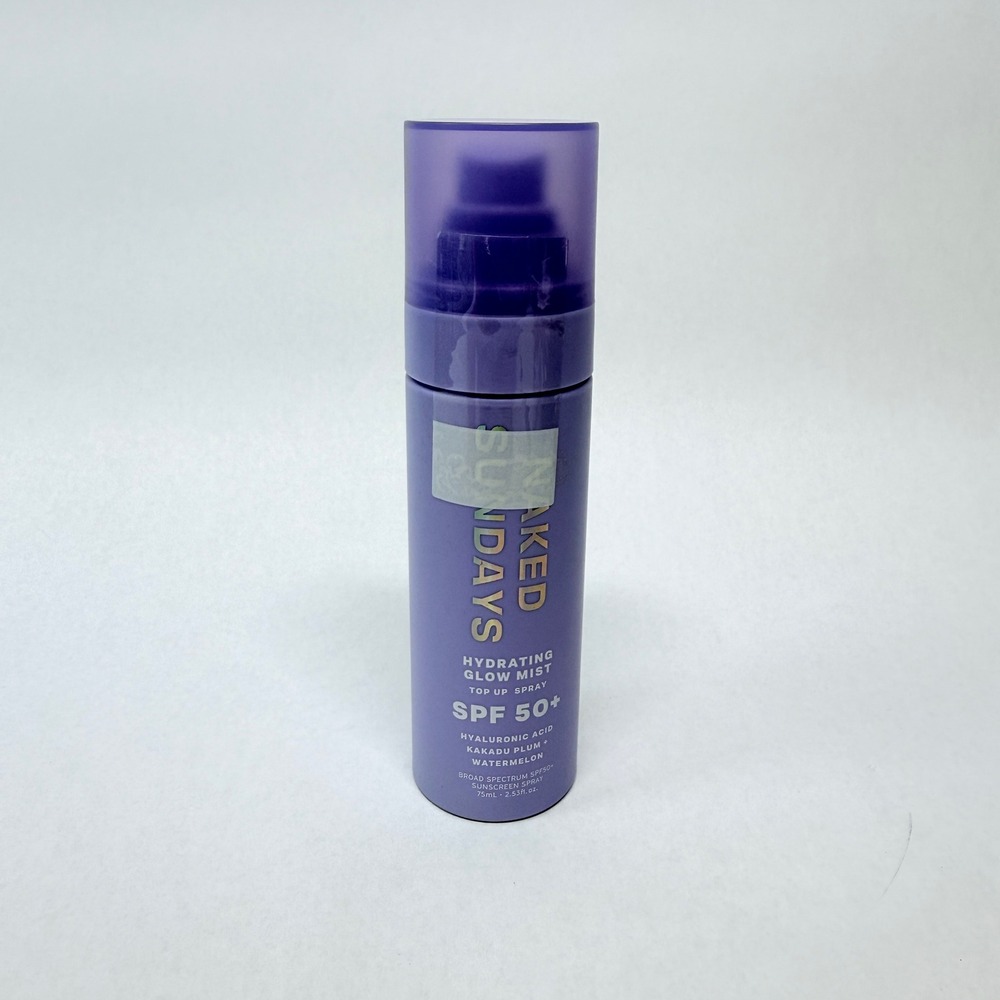 Naked Sundays Hydrating Glow Mist Top Up Spray SPF 50+ Sunscreen 75mL NEW